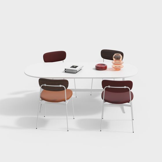 Moderner Esstisch und Stühle