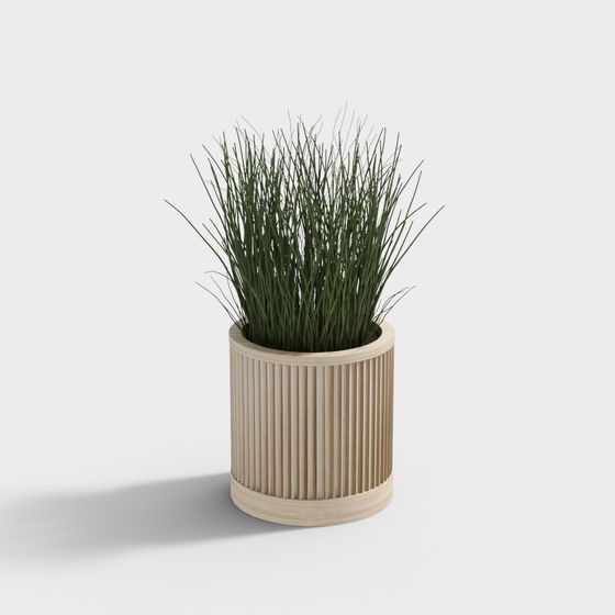 Minimalist Wooden Planter 3D model for Creative Use