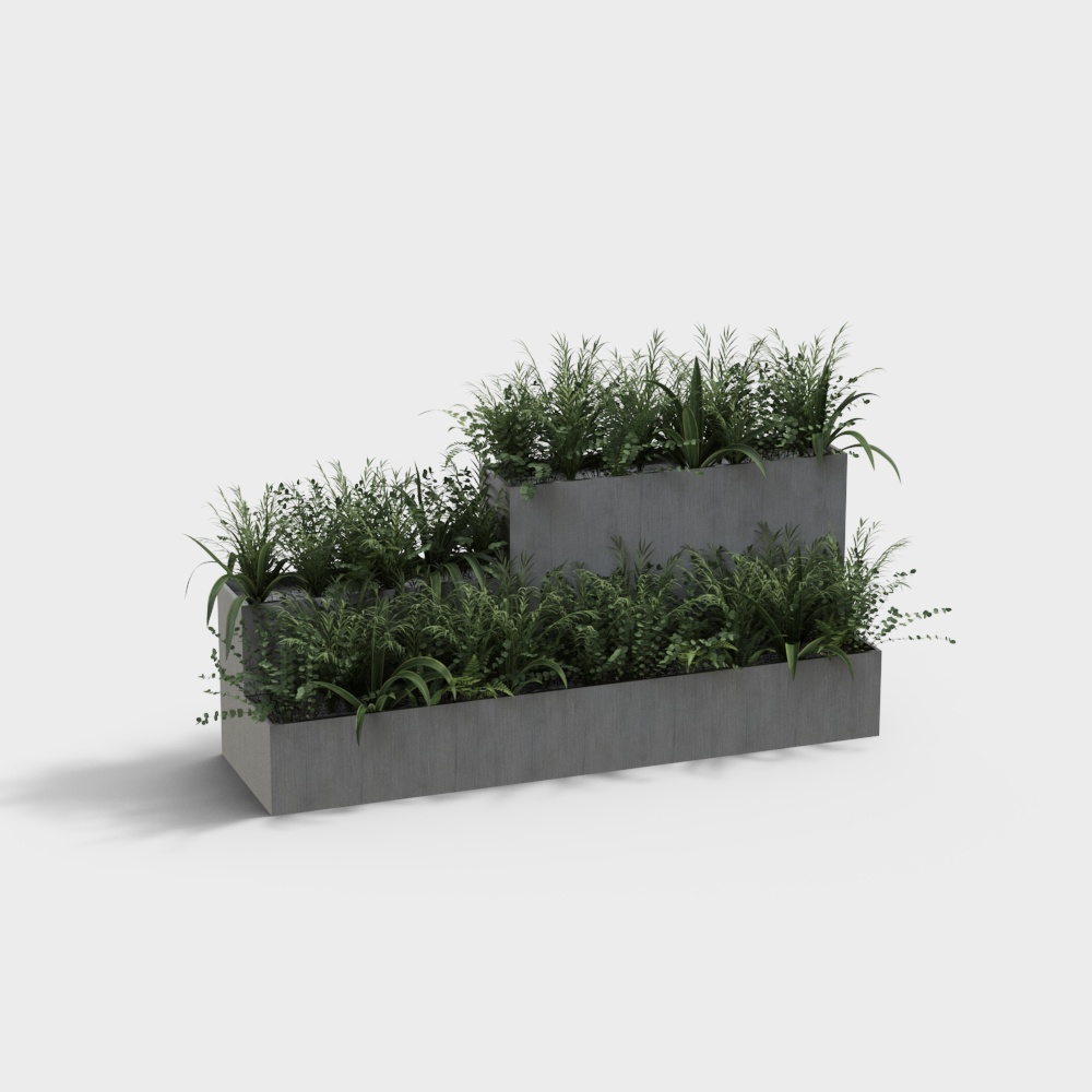 Urban Green Wall 3D model for Modern Spaces