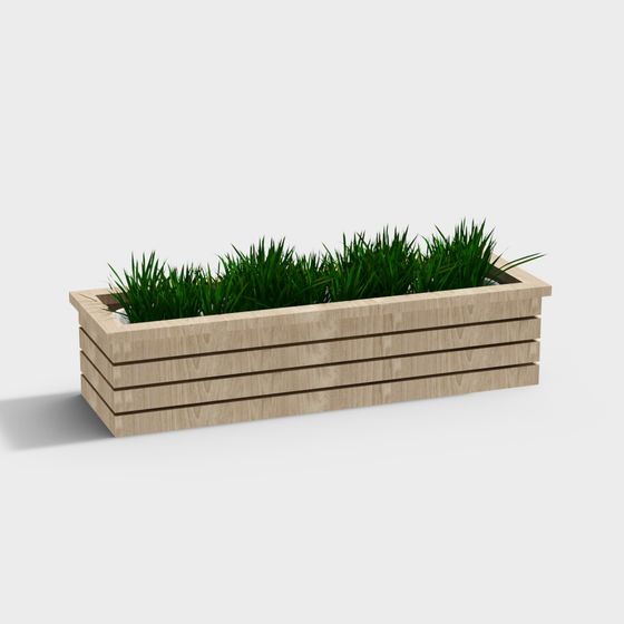 모던 마당을 위한 나무 꽃 상자