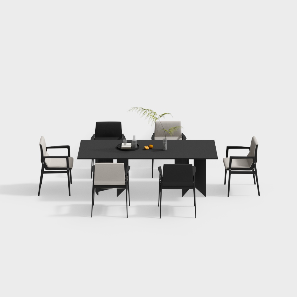 Современный обеденный стол и стулья