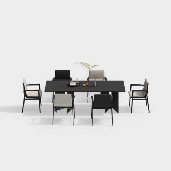 Современный обеденный стол и стулья