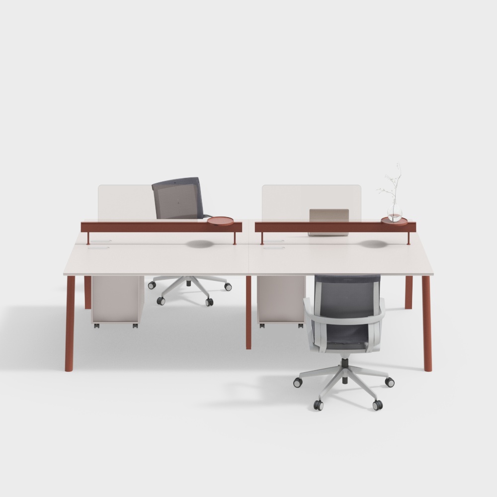 Modern simple office desk and chair combination