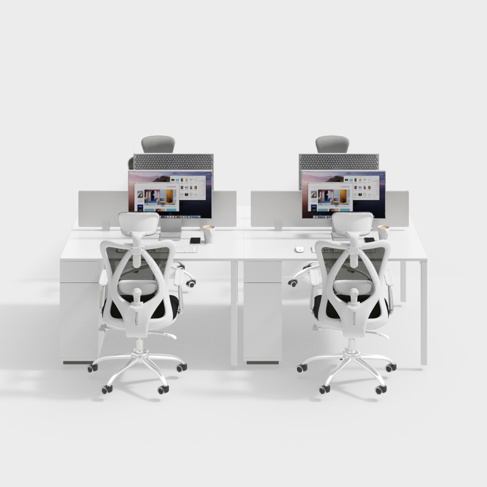 Combinaison de bureau et de chaise de bureau élégante moderne