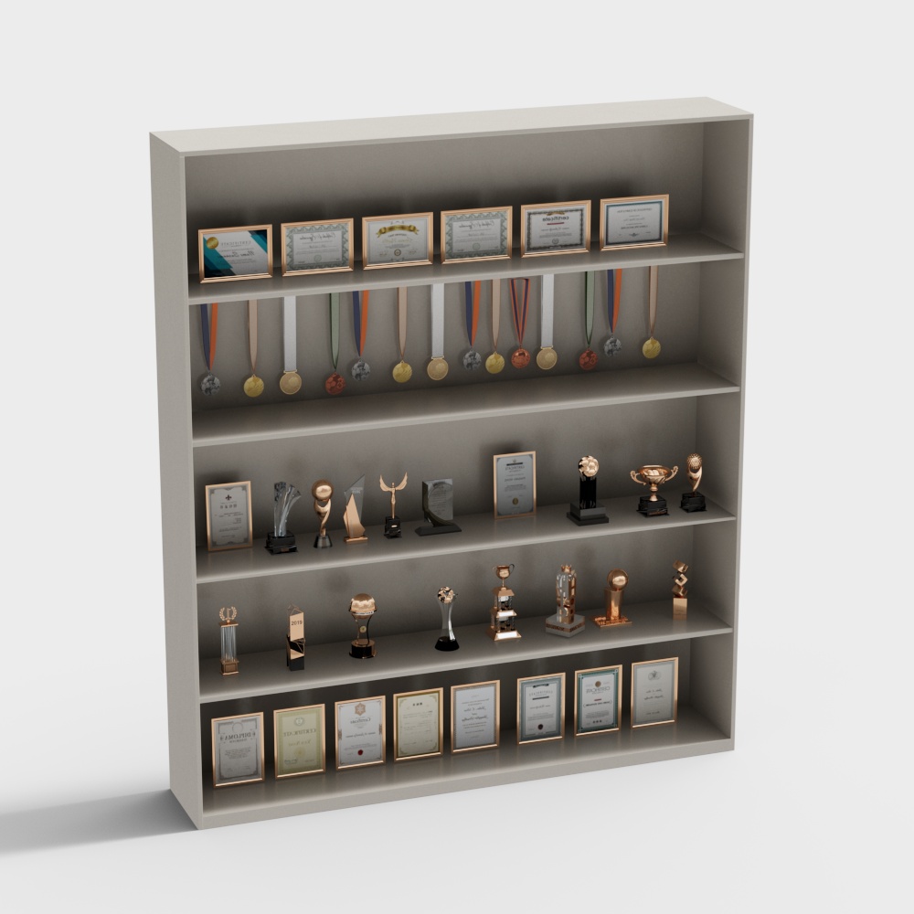 Trophy medal display cabinet