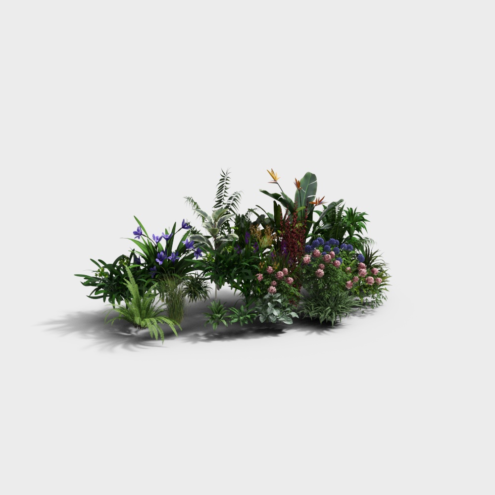 Tropical Flower Cluster 3D model