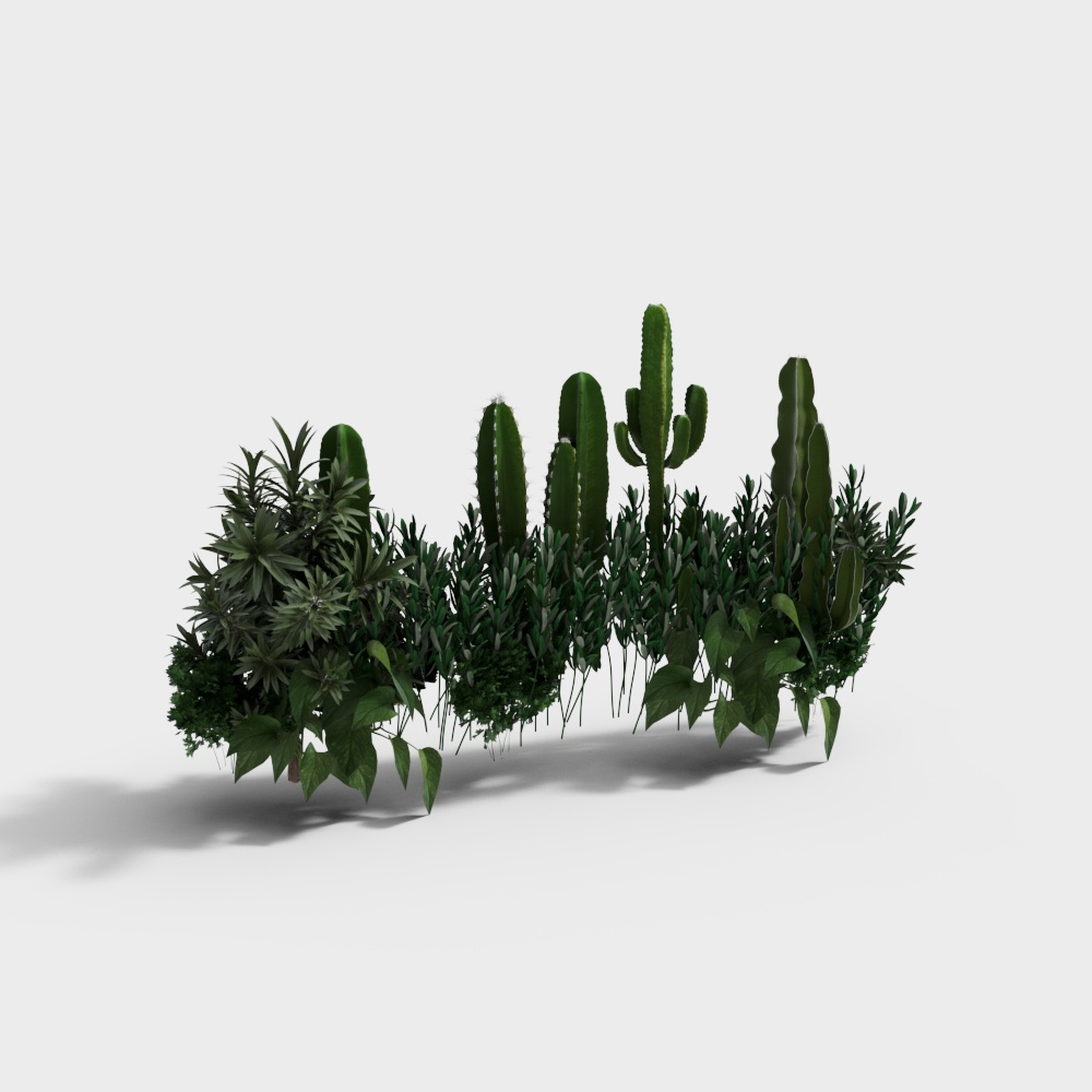 Modern landscape plant pile