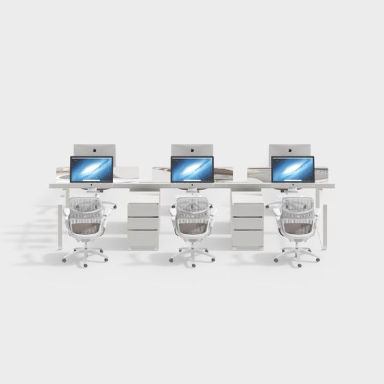 Modern Office Desk and Chair 3D model