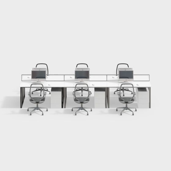 現代時尚辦公桌椅組合