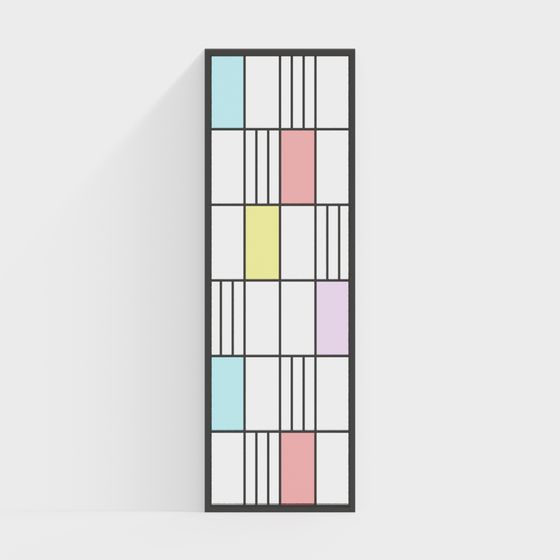 Colorful Geometric Divider Screen 3D model