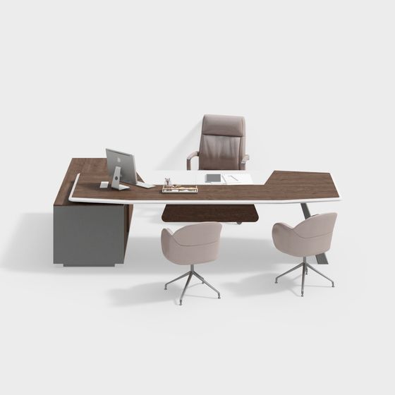 Ensemble bureau et chaise de bureau moderne et simple