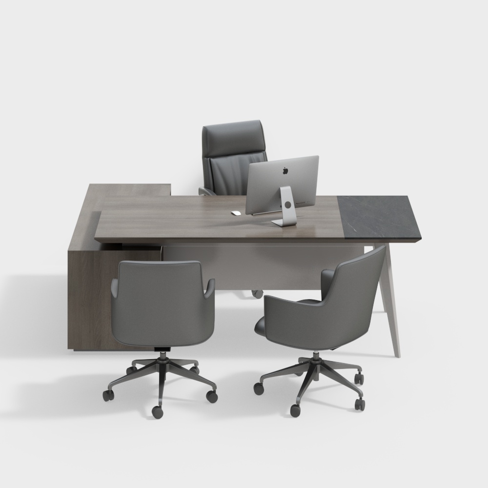 Modern simple office desk and chair combination