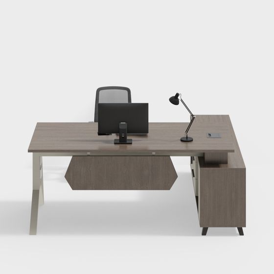 Modern simple office desk and chair combination
