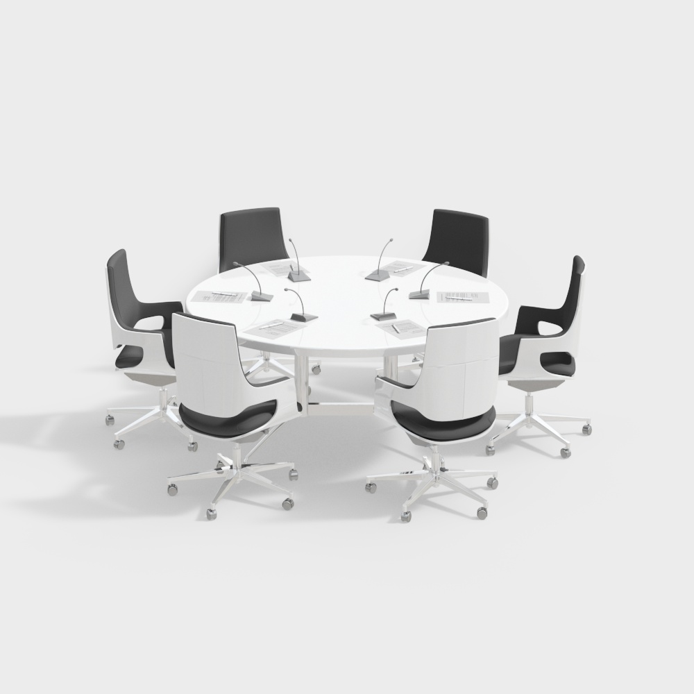 Modern and fashionable conference table and chair combination