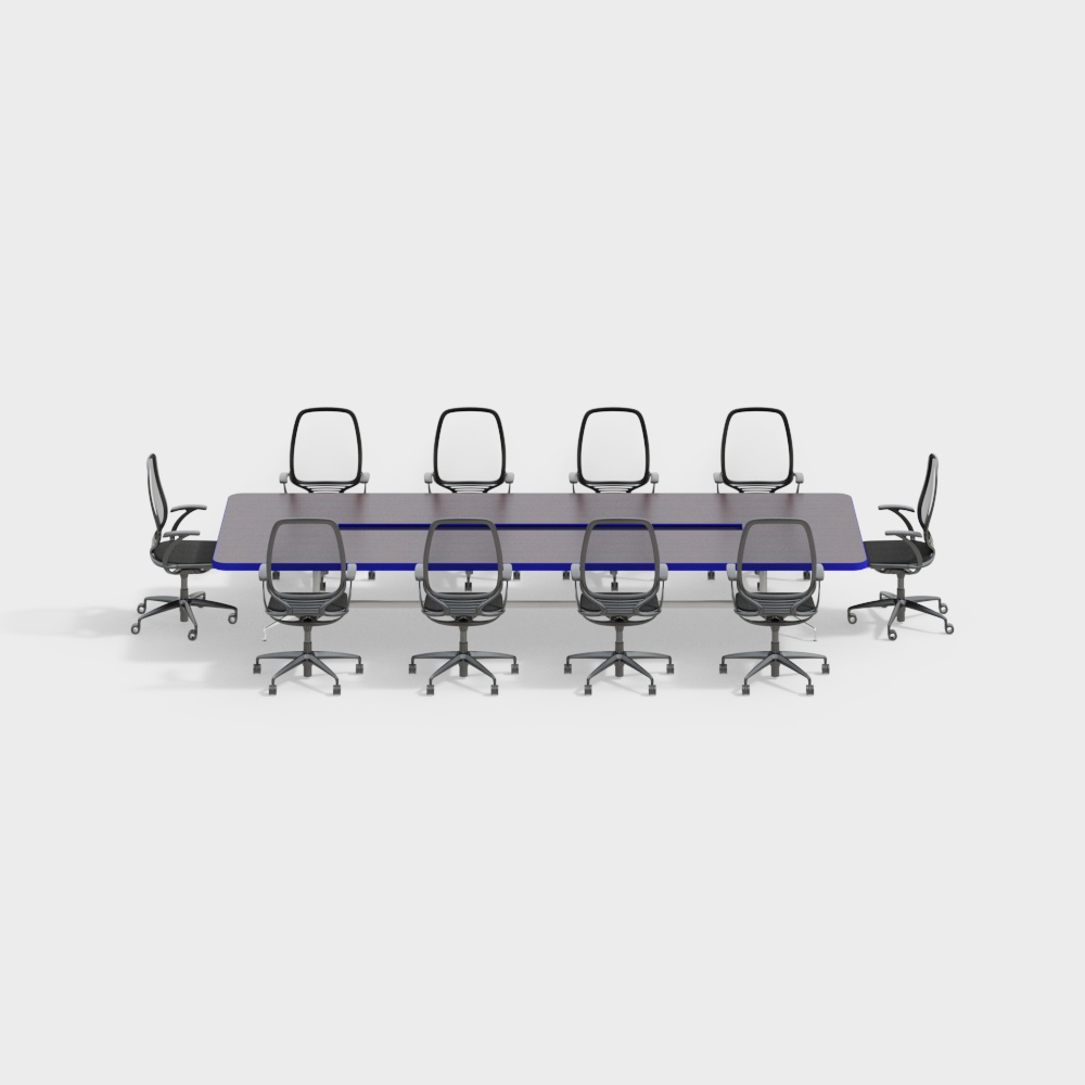 Modern and fashionable conference table and chair combination