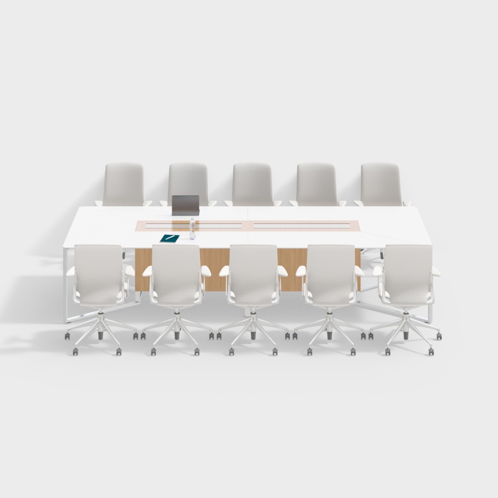 Modern and fashionable conference table and chair combination