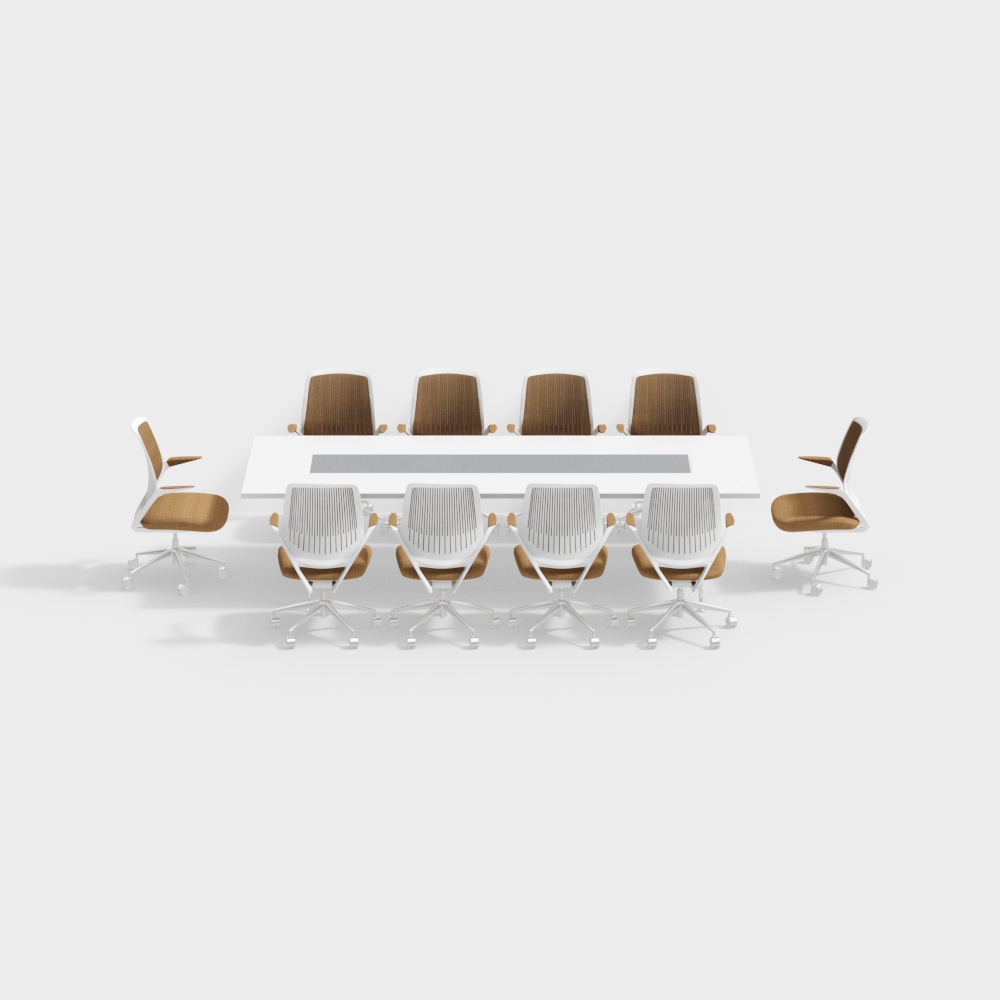 Modern and fashionable conference table and chair combination