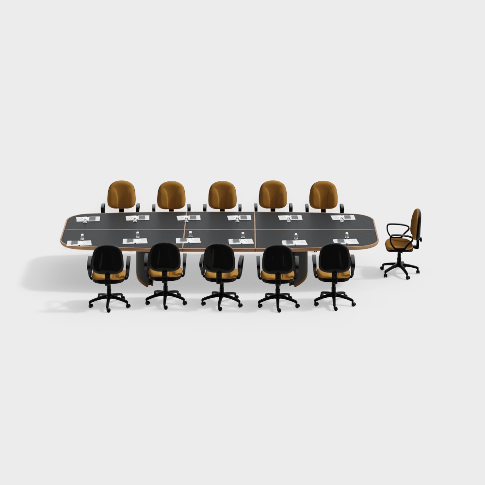 Modern and fashionable conference table and chair combination