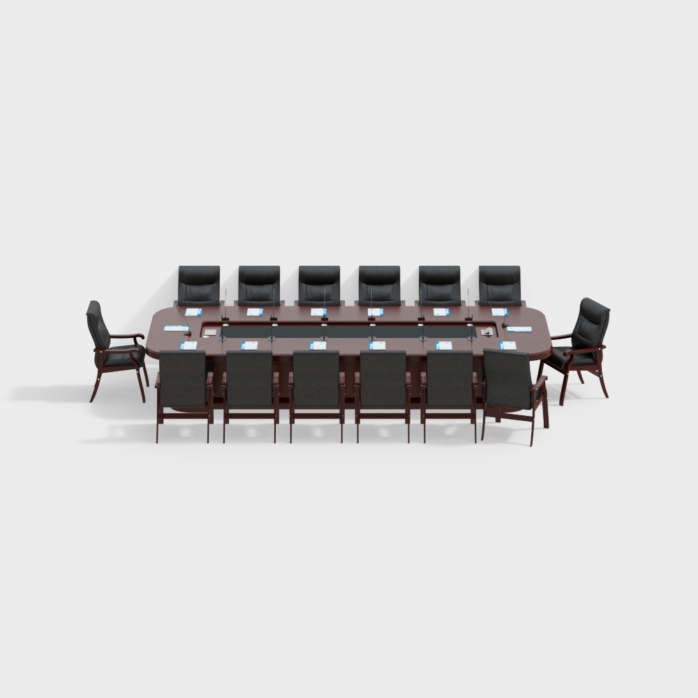 Modern minimalist conference table and chair combination