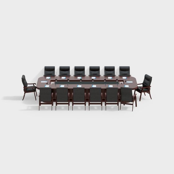 Modern Conference Table and Chair 3D model