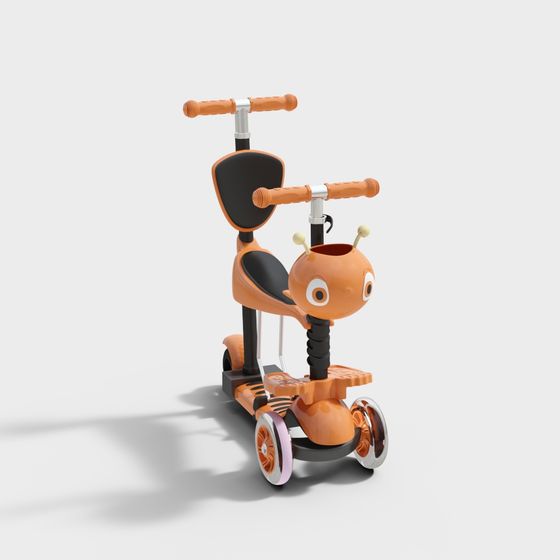 Happy Wheels 3D model - Playful Scooter for Kids