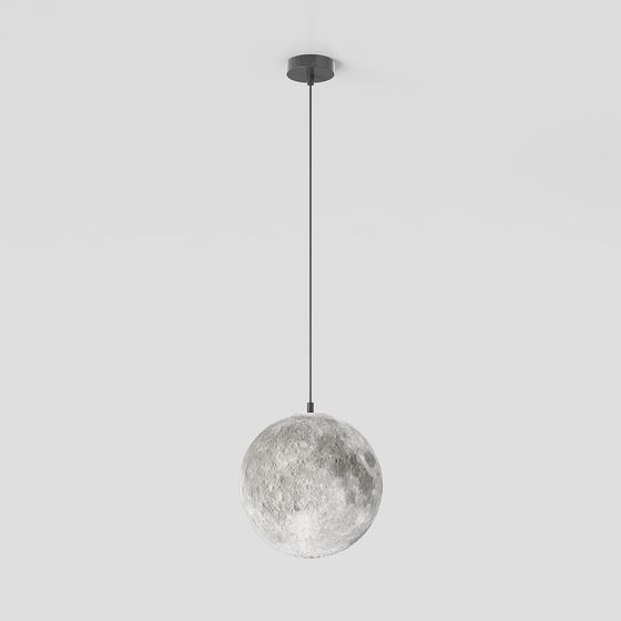 Stylish Hanging Moon Lamp 3D Model for Creative Projects