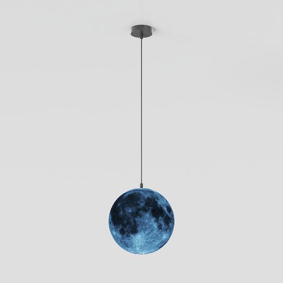 Hanging Moon Lamp 3D model