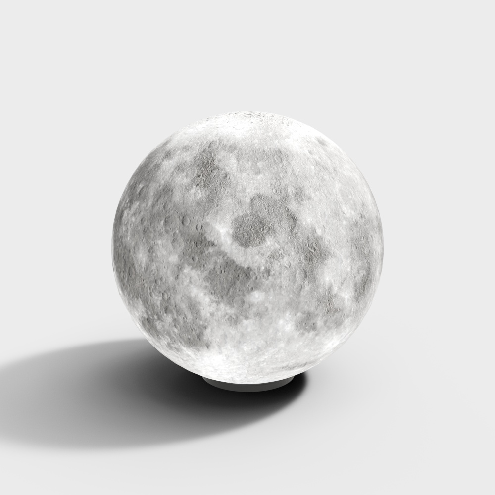 Highly Detailed Moon 3D Model