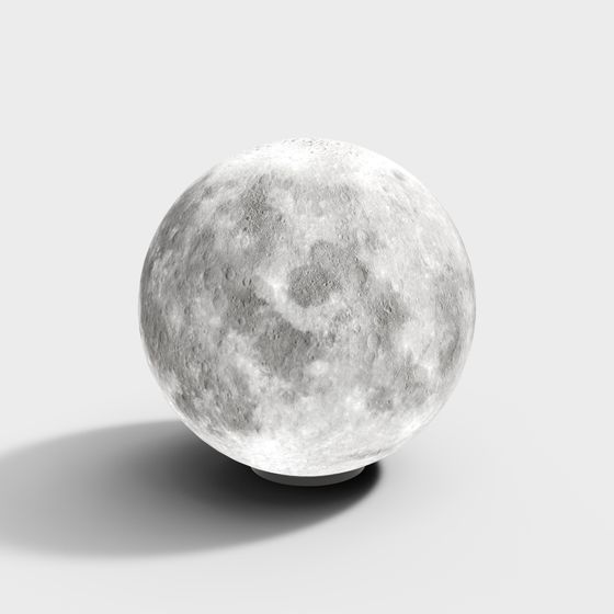 Highly Detailed Moon 3D Model