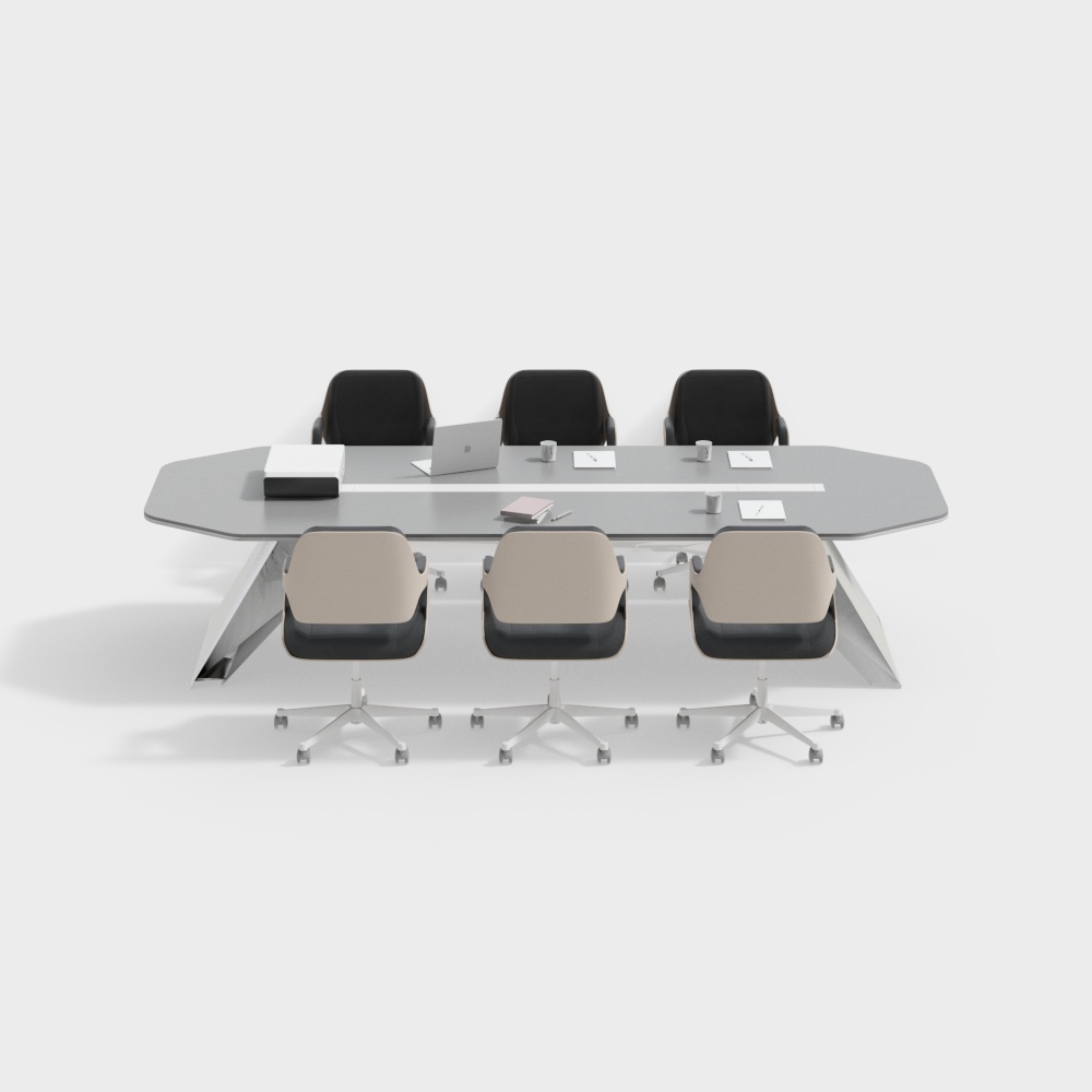 Modern conference table and chair combination