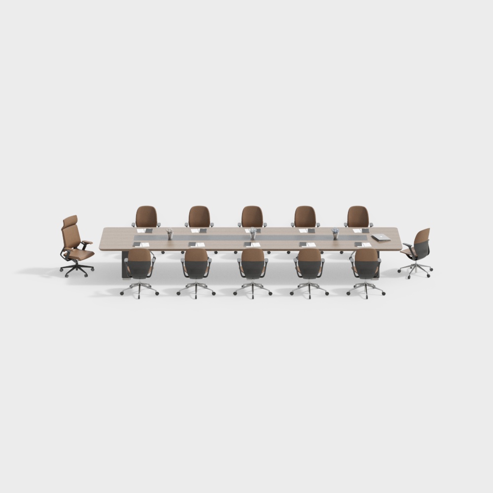 Modern conference table and chair combination