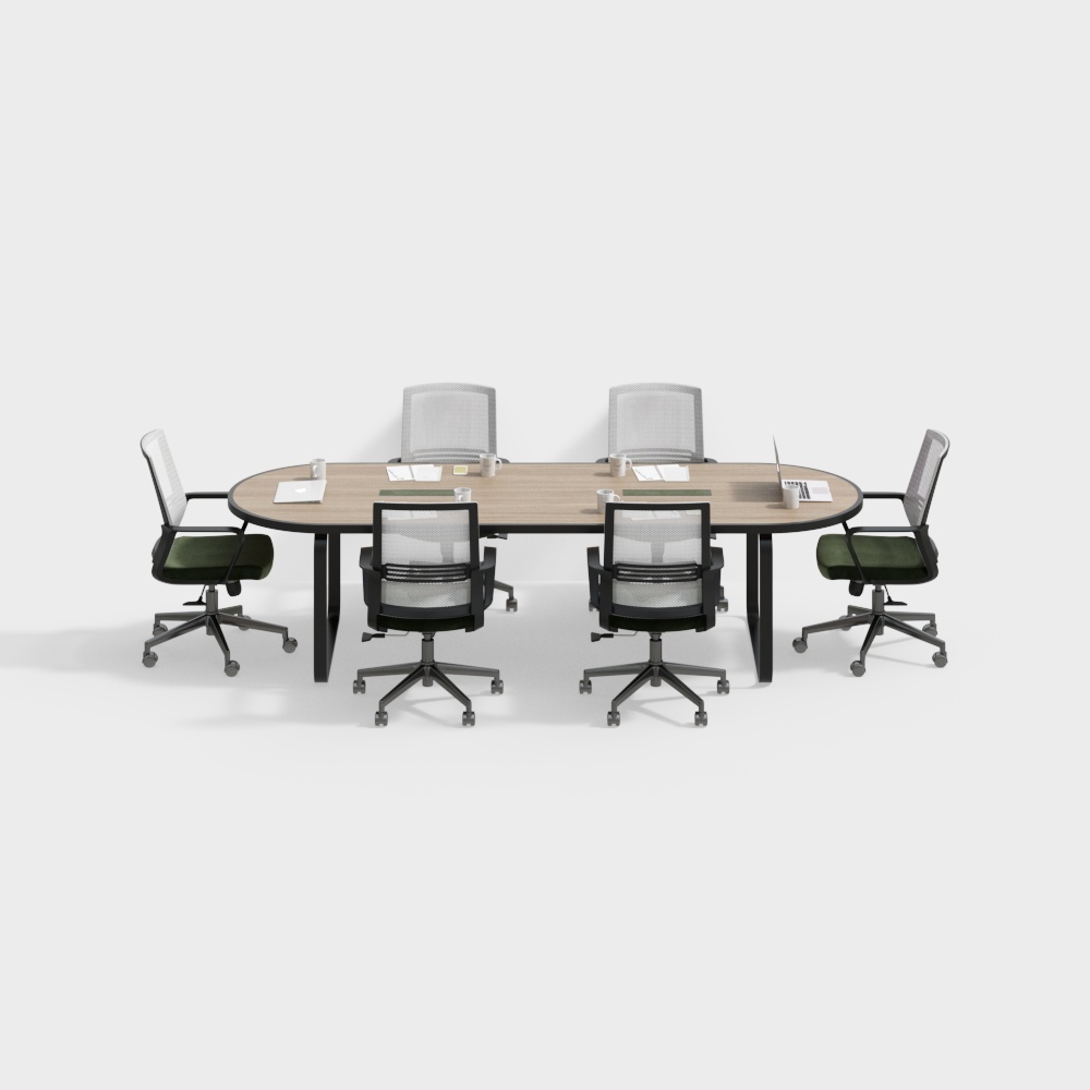 Modern conference table and chair combination