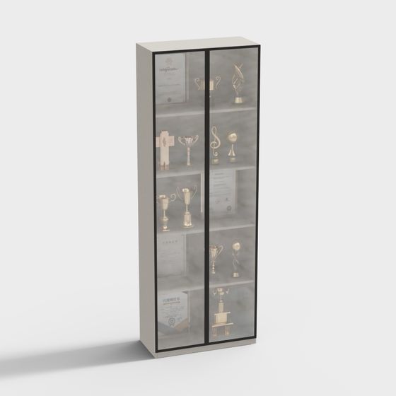 Elegant Showcase Display Cabinet 3D model