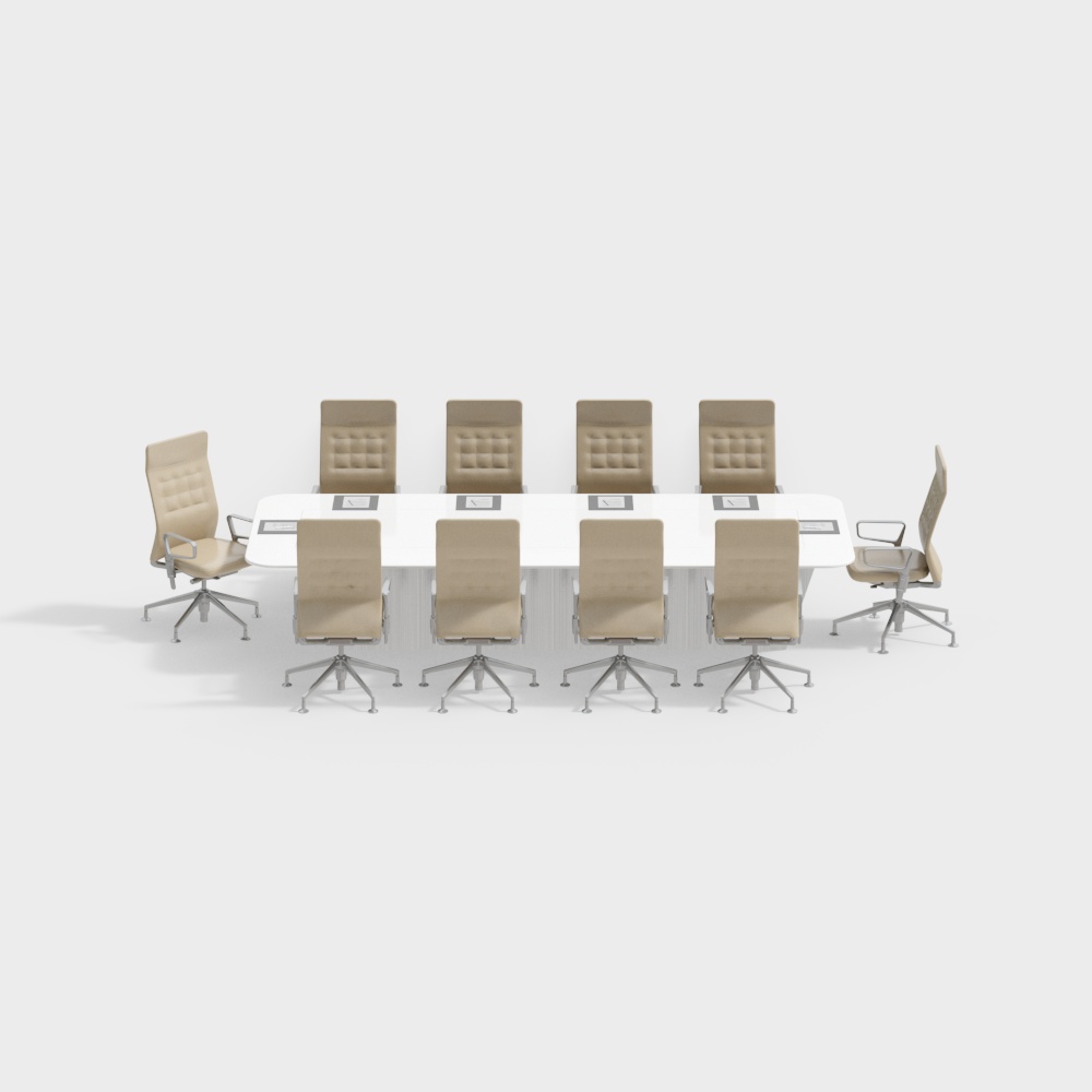 Modern conference table and chair combination
