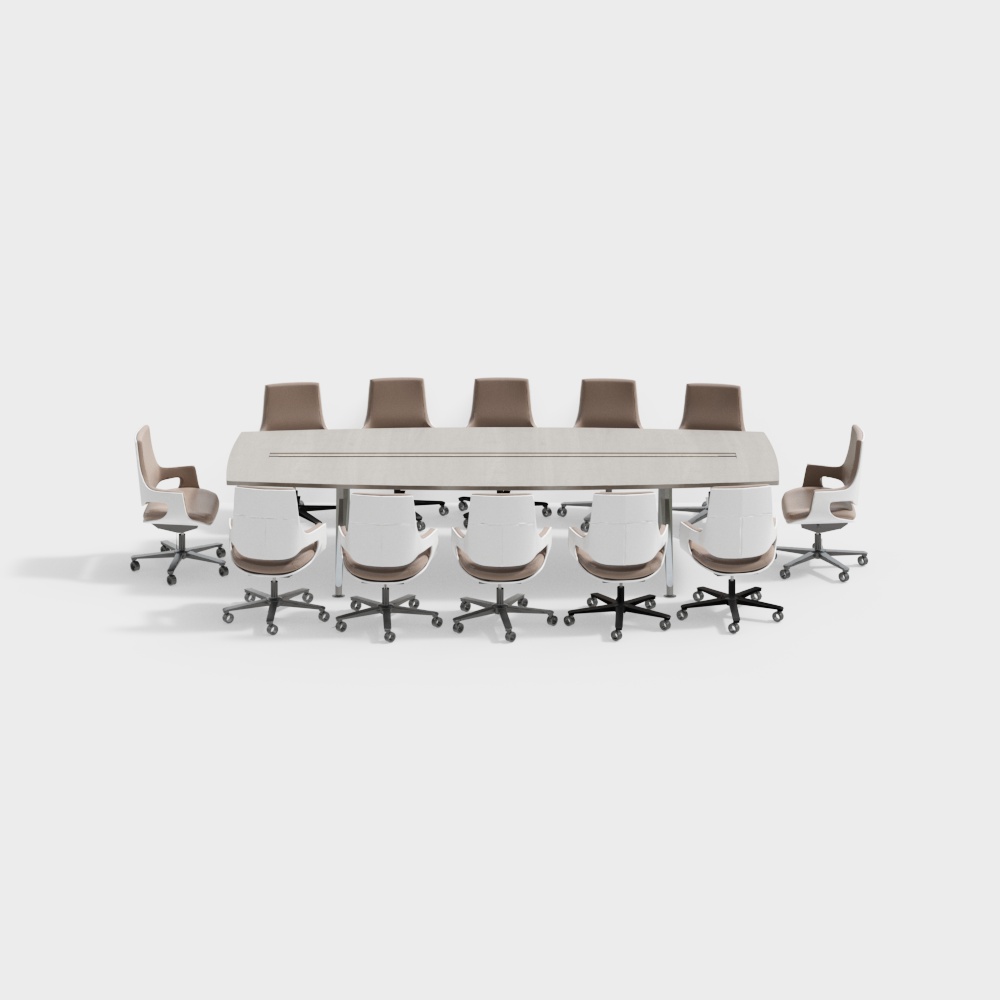 Modern conference table and chair combination