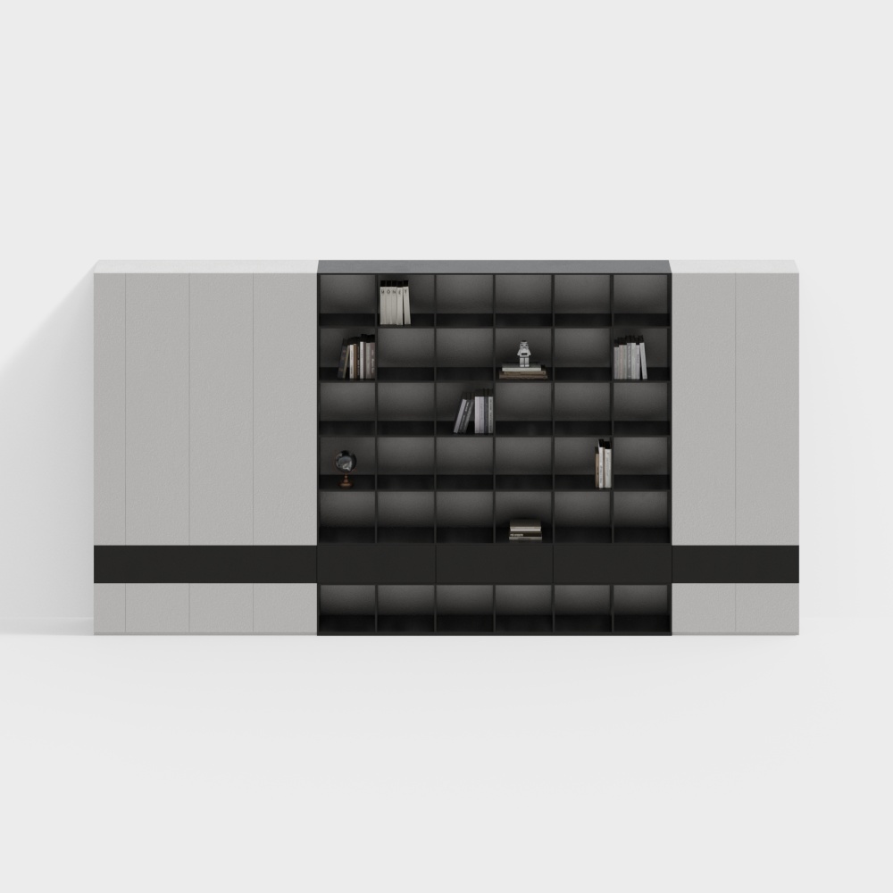 modern study bookcase