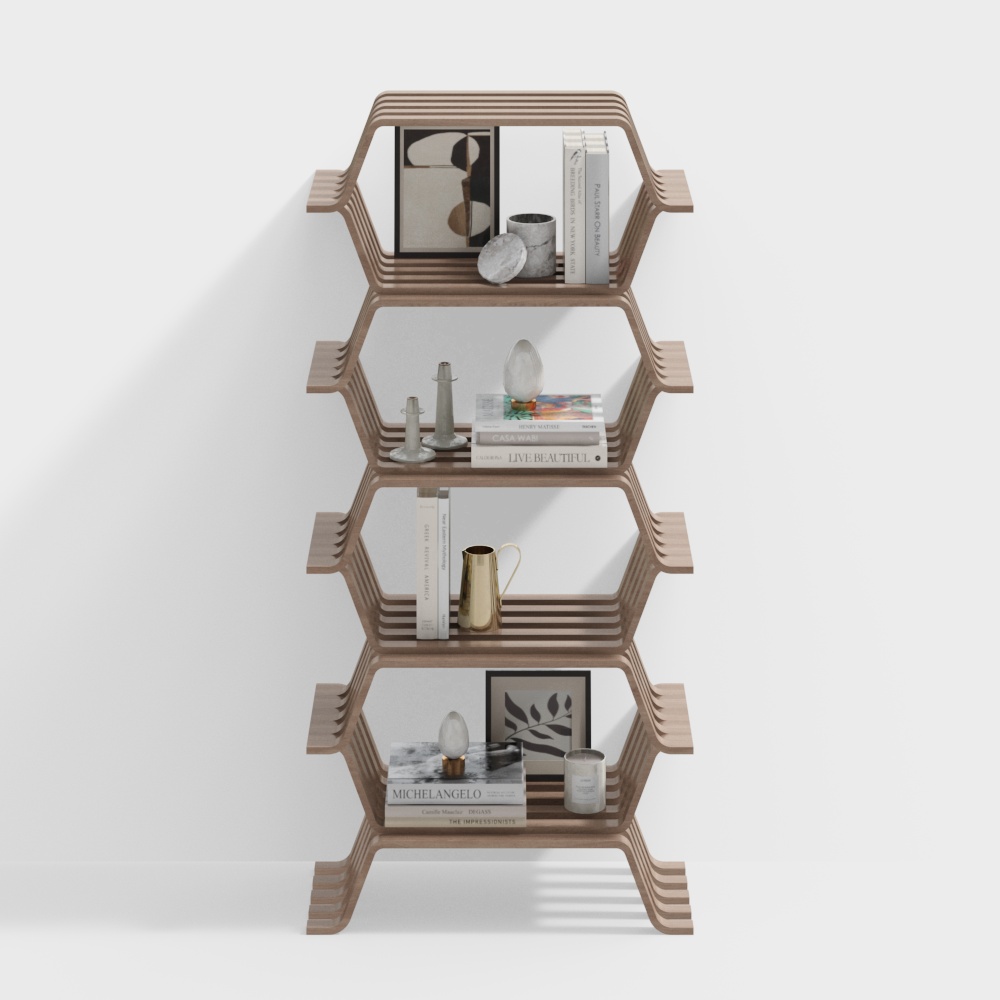 современный книжный шкаф