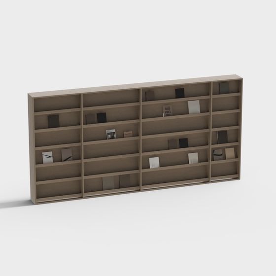 Modern Minimalist Bookshelf 3D model