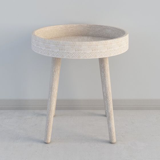 Charming Round Table 3D Model for Modern and Traditional Interiors