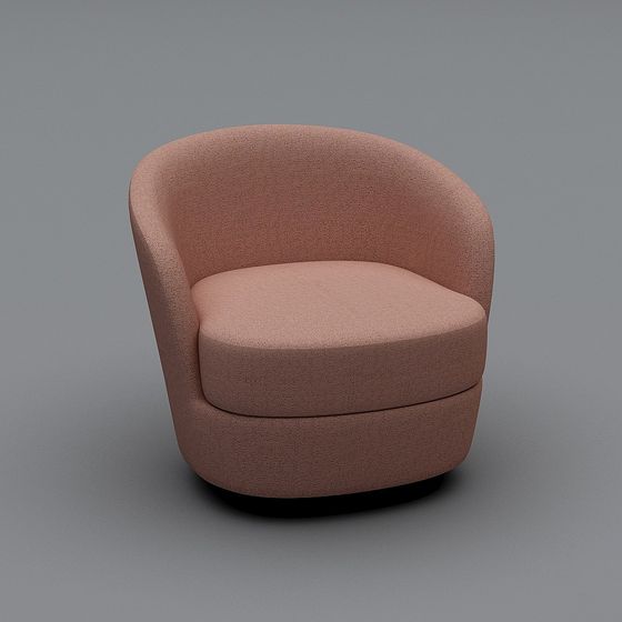 Cozy Corner Round Sofa Chair 3D model