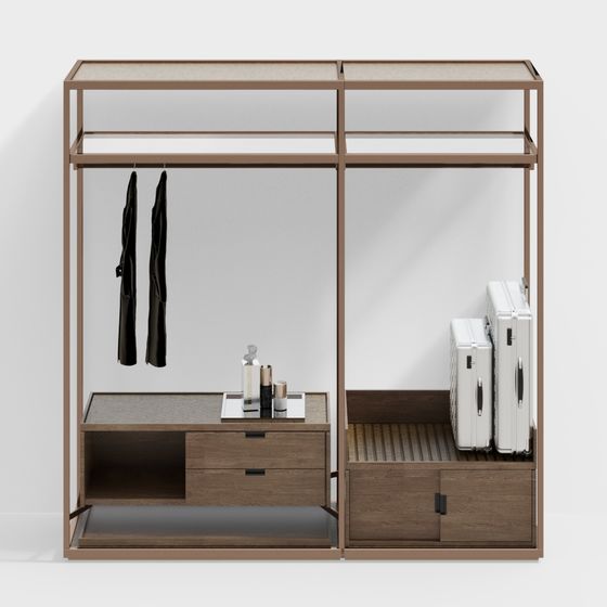 Hotel moderne einfache Kleiderablage