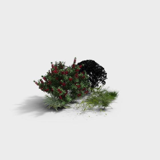 Vibrant Bushes 3D model for Modern Creations