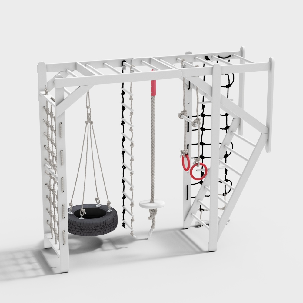 Urban Climbing Station 3D Model – Low-Poly Play Structure