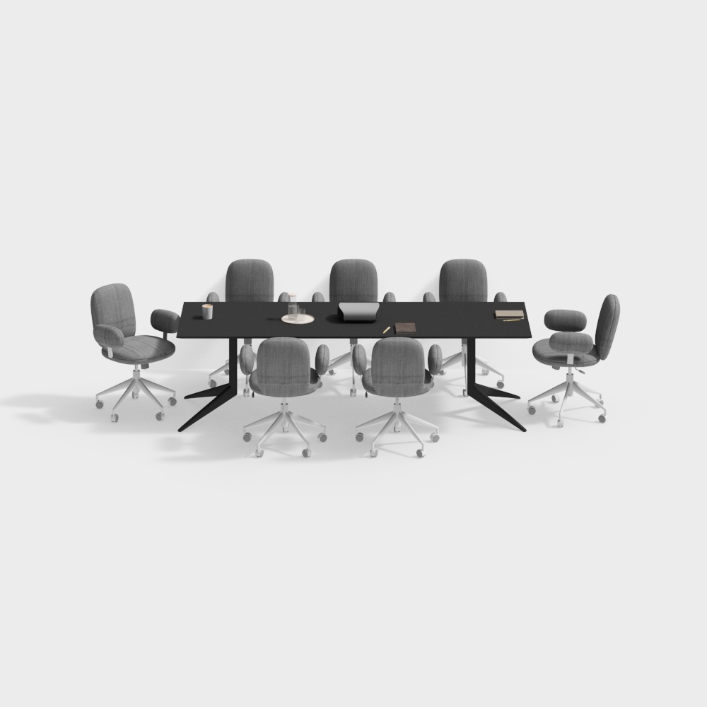 Modern and fashionable conference table and chair combination