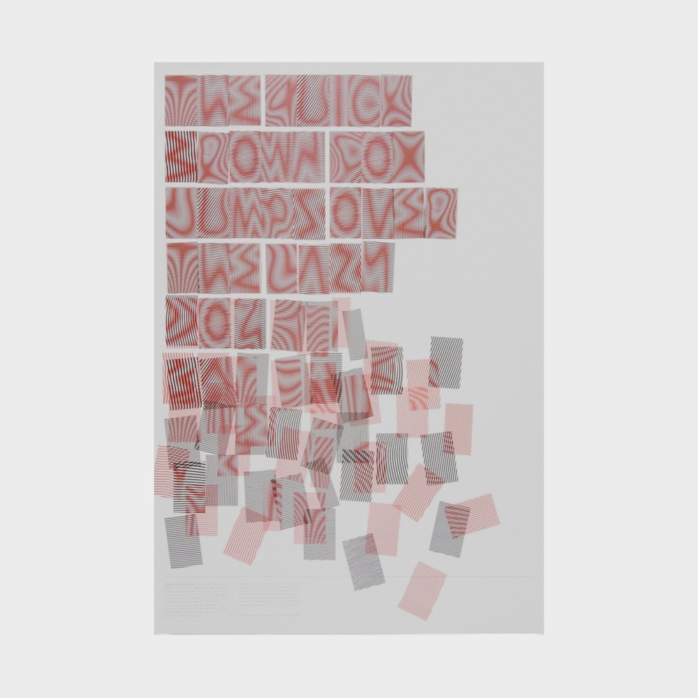 Text Labyrinth 3D Model – Low Poly Red & Gray Design