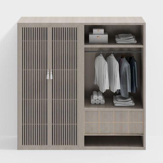 Modern Minimalist Wardrobe 3D model