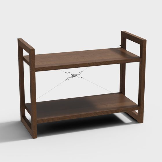 Urban Corner Bookshelf 3D model