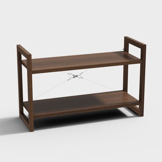 Urban Corner Bookshelf 3D model for Modern Spaces