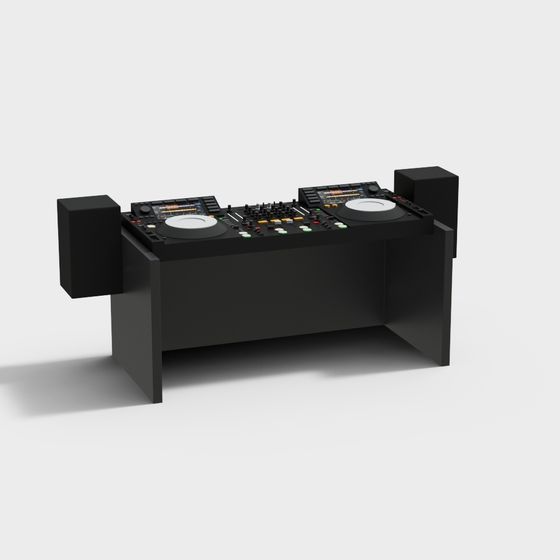 Stylish DJ Setup 3D model for Creative Projects