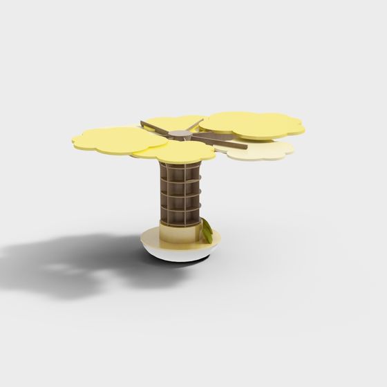 Cloud Tree Low Poly 3D model